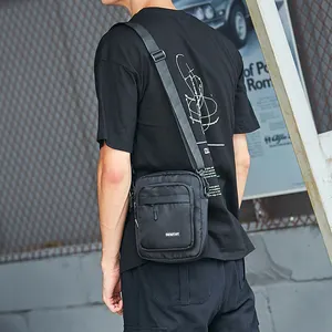 Bolsa de ombro simples masculina, bolsa de viagem simples para homens com alça carteiro