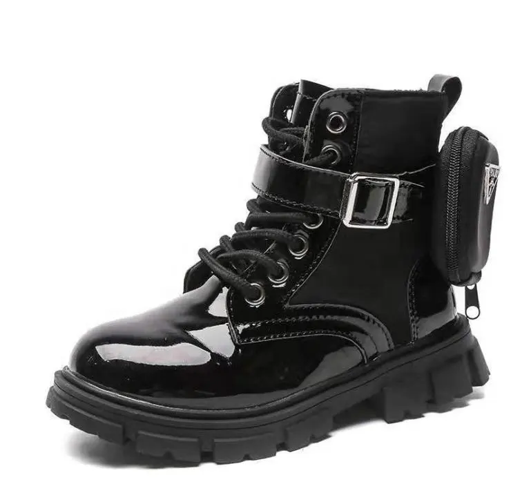 2022 fashion children kids boots shoes girls boys comfortable ankle strap shoes flat lace up