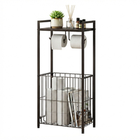 Support de rangement autoportant pour rouleaux de papier, distributeur de mouchoirs, porte-papier toilette avec étagère de rangement pour salle de bain, fabrication OEM
