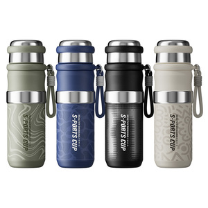 Boyue Light Travel Three-Drink Cup Portable Business-Style Multi-Functional Stainless Steel Vacuum <span class=keywords><strong>Thermos</strong></span> Camping 12-24 Hours - Product Image 1