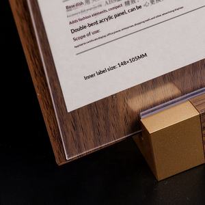 Support <span class=keywords><strong>de</strong></span> présentation <span class=keywords><strong>de</strong></span> cartes <span class=keywords><strong>de</strong></span> table en bois massif <span class=keywords><strong>de</strong></span> <span class=keywords><strong>noyer</strong></span> en forme <span class=keywords><strong>de</strong></span> L pour menu <span class=keywords><strong>de</strong></span> restaurant et réunions <span class=keywords><strong>de</strong></span> bureau, format A4 - Product Image 3