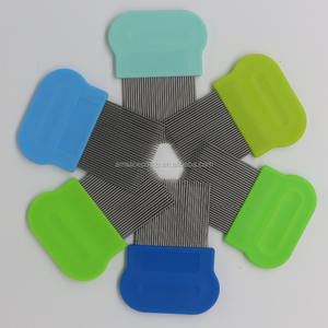 Peine para Piojos Antideslizante con Logotipo Personalizado, Clásico de Acero Inoxidable con Agujas Ranuradas de Plástico para Control de Piojos, Liendres y Garrapatas, Cómodo - Product Image 3