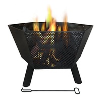 Nouveau Design hexagonal motif personnalisé moderne extérieur Portable cheminée jardin chaud foyer ensemble petit foyer chauffage 2022