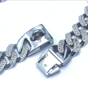 <span class=keywords><strong>Collier</strong></span> pour <span class=keywords><strong>chien</strong></span> en acier inoxydable de 25 mm avec <span class=keywords><strong>collier</strong></span> en diamant, chaîne pour <span class=keywords><strong>chien</strong></span>, <span class=keywords><strong>collier</strong></span> pour <span class=keywords><strong>chien</strong></span> féroce, Caslo <span class=keywords><strong>Doberman</strong></span> Bulldog - Product Image 2