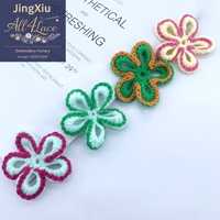 Appliques florales ajourées en crochet faites à la main pour robes, chapeaux, sacs, vêtements, accessoires de couture DIY, décoration de pulls pour enfants