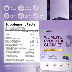 Gummies Probiotiques en Gros Saveur Raisin Équilibre Floraux Soutien Fraîcheur Féminine Marque Privée Usine GMP Laboratoire OEM pour Femmes - Product Image 3