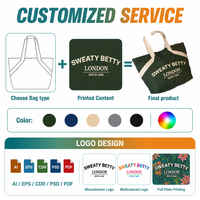 Tas Tote Kanvas Logo Warna-warni Custom Bapu Daur Ulang, Tas Belanja Tali Bahu Ekstra Besar, Dapat Digunakan Kembali, Untuk Perjalanan, Iklan, dan Kegunaan Sehari-hari