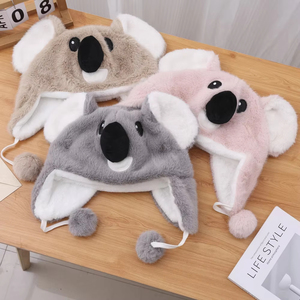 Chapeau d'hiver chaud en peluche Koala avec protège-<span class=keywords><strong>oreilles</strong></span> <span class=keywords><strong>pour</strong></span> enfants et adultes - Product Image 3