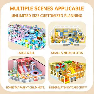 Aire de jeux intérieure commerciale à 2 étages, château gonflable, toboggan, piscine à balles avec espace de repos, centre de jeux pour enfants en centre commercial, OEM ODM - Product Image 5