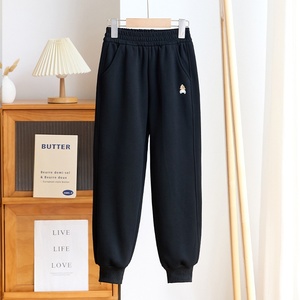 Pantalons de survêtement décontractés pour filles, automne-hiver, imprimés, doublés en polaire, épais, coupe ample, coton, écologiques, longueur entière - Product Image 6