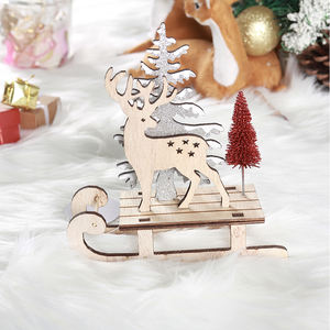 <span class=keywords><strong>Slitta</strong></span> in Legno con Renne per Decorazioni Natalizie da Interno - Product Image 6