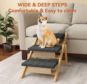 Reptilien-Treppe, rechteckige Form, umweltfreundliches MDF-Material, langlebig, tragbar, für hohe Betten, Sofas, Couches - Product Image 5