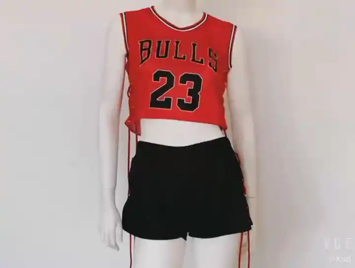White #23 Bulls Print Jersey Dress