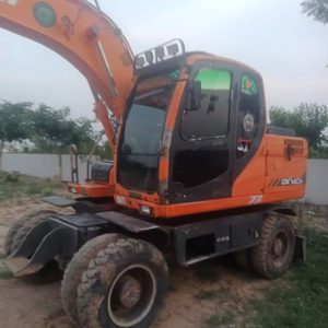 Pelle sur roues Doosan DX140 d'occasion à roues de 14 tonnes avec de faibles heures de travail-Machines de creusement d'occasion fiables à vendre - Product Image 1