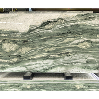 2025 Table console en marbre Verde personnalisé finition de surface polie marbre vert naturel pour la décoration intérieure conception de panneau mural grande dalle