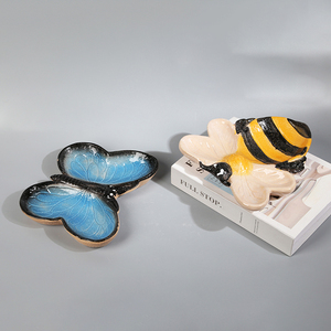 Thiết kế vui tươi gốm chim tắm vườn trang trí với ếch hoặc bướm trang trí nội thất - Product Image 4