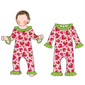 Sıcak satış ve yüksek kalite kişilik basit butik bambu cabrio bebek Romper pijama <span class=keywords><strong>2</strong></span> yollu fermuar ile çocuklar için Ruff - Product Image 6