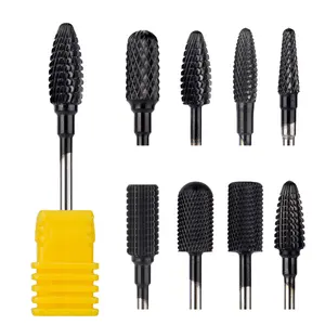 High Quality Black Carbide Nail Drill Bit Under Nail Cleaner for Electric File