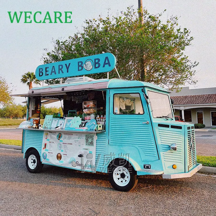 WECARE-Camion de crème glacée carríos de helados movil bubble tea café hotdog, service de restauration avec cuisine complète