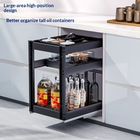 Étagère à Épices de Cuisine Modèle C1505 en Alliage d'Aluminium Luxueux, Panier à Outils Coulissant, Égouttoir à Vaisselle pour Armoire
