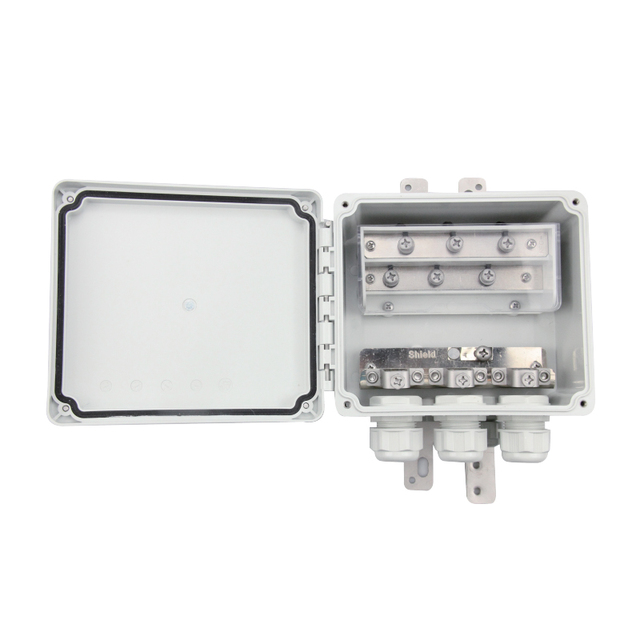Small Plastic Watertight Outdoor Junction Box with Connector Terminals for Cable