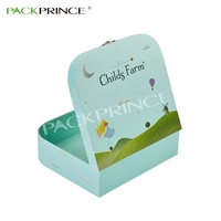 Emballage en papier rigide pour enfants, boîte-cadeau de luxe écologique, valise en carton avec poignée, vente en gros, 10 pièces