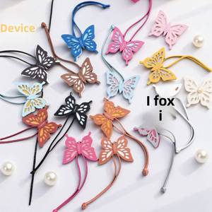 Nouveau porte-clés pendentif papillon ajouré créatif en PU coloré, breloque personnalisée pour sac femme - Product Image 4