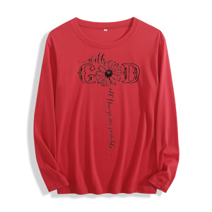 Camiseta de manga larga "Blessed <span class=keywords><strong>Cross</strong></span> Graphic" de algodón 100%, multicolor - Product Image 3