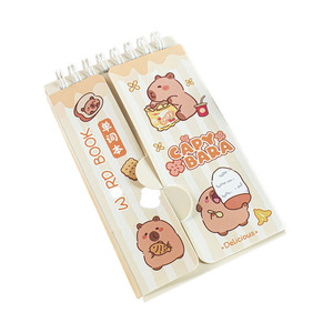 Cuaderno de Vocabulario Capibara, Bonito Cuaderno de Memoria en Inglés con Dibujos Animados para Estudiantes, Portátil, con Hojas Sueltas y Cubierta, Estilo Japonés y Coreano - Product Image 5