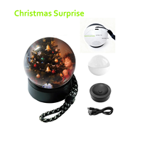 Boule de Noël décorative DIY, sphère vidéo 3D, lecteur de vidéos/photos/musique suspendu