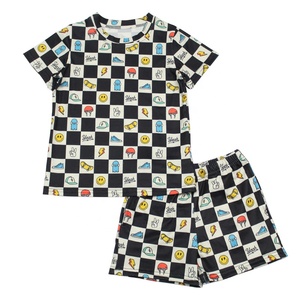 Pigiama per bambini di fabbrica di alta qualità con cerniera stampata in morbido bambù per bambini a maniche corte alla moda per i produttori di tute personalizzate <span class=keywords><strong>Boutique</strong></span> - Product Image 4