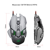 Ancreu — souris de jeu J800, entièrement touches, 7 touches, macro programmable, personnalisable, nouvelle collection 100%