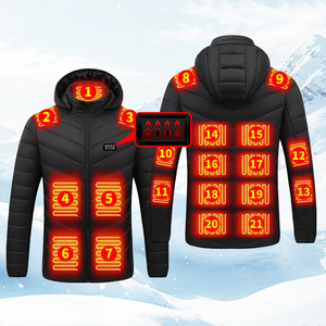 Custom LOGO Rechargeable <strong>Winter</strong> Heated Jacket For Men Women 21 Zone Heating Size S-7XL Windproof And Warm With Hooded - Product Image 1