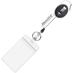 Porte-clés rétractable avec clip et étui vertical étanche pour badge d'identification, cadeaux promotionnels personnalisés - Product Image 5