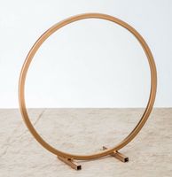 Cerceau floral en métal doré, support rond pour décoration de mariage, centre de table, arc, support pour fleurs pour anniversaire, écologique