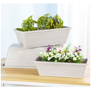 Décoration d'intérieur nordique Pots et jardinières de jardin <span class=keywords><strong>Bac</strong></span> à fenêtre pour légumes avec plateaux en <span class=keywords><strong>plastique</strong></span> Pots de fleurs d'intérieur/extérieur - Product Image 6