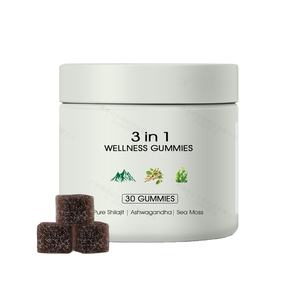 3-in-1 Gummies met Shilajit, Zeewier, <span class=keywords><strong>Ashwagandha</strong></span>, 85+ Sporenelementen, 100% Natuurlijk, 100% Vegan, Non-GMO, Kauwtabletten - Product Image 6