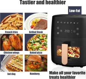 2400W 6L công suất cao nhà máy tùy chỉnh kỹ thuật số điện thông minh Bạc Crest Nồi chiên không khí Lò đa chức năng cho hộ gia đình RV - Product Image 5