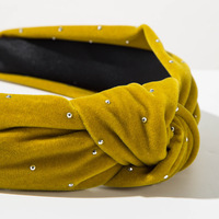 Bandeau en velours personnalisable avec nœuds et strass |   Directement de l'usine |   Accessoires de cheveux élégants