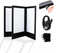 Año Nuevo Día DE LA MADRE Festividades navideñas 2 páginas Cubierta de menú LED iluminada Ventana de logotipo iluminada 5,5X11 ''PARA EL Día del Padre