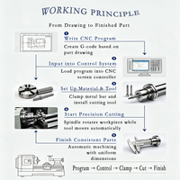 Equipo de Procesamiento de Torno CNC Multifuncional Totalmente Automático, Máquinas Athes Modelo CK6140, Puede Usarse para Mecanizar Roscas