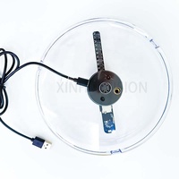 16cm escritorio Led 3D pantalla holográfica publicidad holograma equipo proyector ventilador 3D con cubierta fábrica profesional para la venta