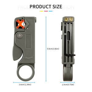 Набор инструментов для обжима коаксиального кабеля, 22 предмета: компрессионные инструменты и стриппер для проводов, набор инструментов для коннекторов F RG6, ручной, OEM-упаковка, для коаксиального кабеля - Product Image 6