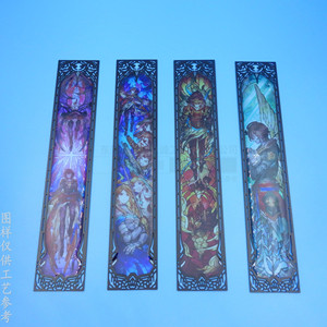 Marcapáginas de Acero Inoxidable con Diseño Hueco de 90x30mm, Impresión UV de Anime, Marco de Resina Transparente, Papelería - Product Image 2