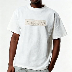 <span class=keywords><strong>Camisetas</strong></span> <span class=keywords><strong>de</strong></span> diseñador <span class=keywords><strong>de</strong></span> marca <span class=keywords><strong>de</strong></span> lujo para <span class=keywords><strong>hombre</strong></span> <span class=keywords><strong>de</strong></span> alta calidad 100% algodón cómodo tejido <span class=keywords><strong>de</strong></span> punto bordado parche <span class=keywords><strong>de</strong></span> cuero Casual sólido - Product Image 1