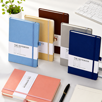 Carnet de notes personnalisé pour clients, couverture rigide en cuir PU, reliure cousue, couleur unie PP, haute qualité, pour le bureau