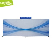 Stand personnalisé double face 8x8 pieds, toile de fond 10 pieds, bannière en tissu simple ou double face
