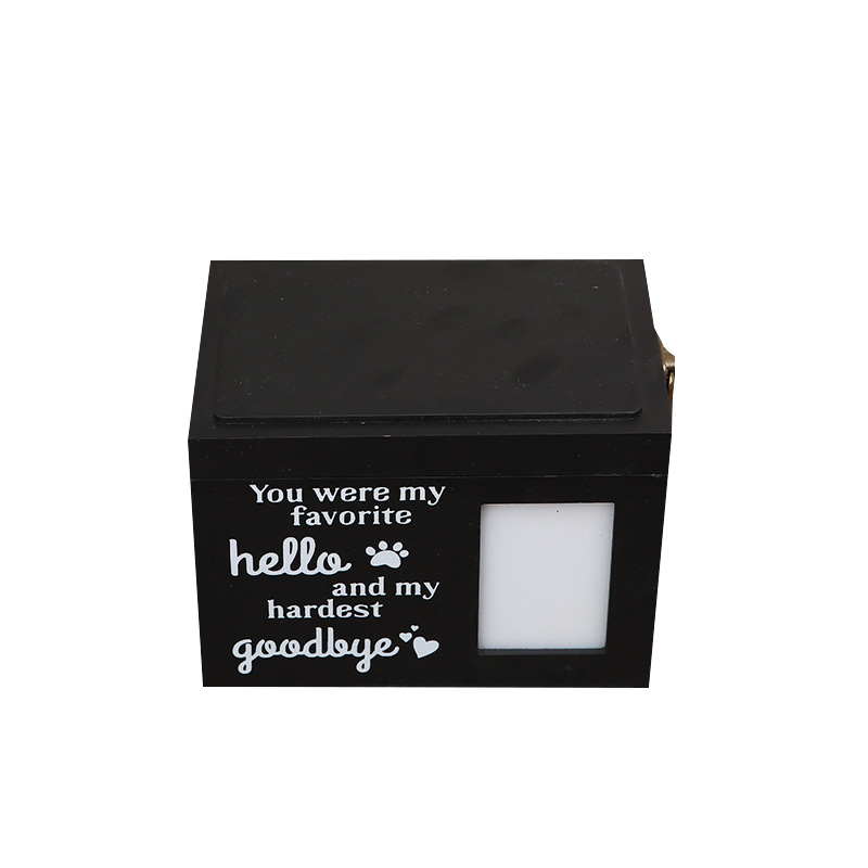 Premium Solid Wood Eco-Friendly Quadrate Pet Casket - Classic Style Memorial Urn for Dogs Cats