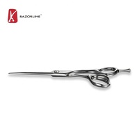 Ciseaux à cheveux Razorline AK28, kit de ciseaux de salon de coiffure, acier inoxydable, professionnel, style LOGO personnalisé