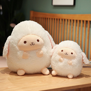 ตุ๊กตาแกะสีขาวน่ารัก ของเล่นตุ๊กตาผ้ากำมะหยี่ หมอนนุ่ม ตุ๊กตาแกะกลม ตุ๊กตาเด็ก ของขวัญวันเกิดสำหรับเด็กผู้หญิง - Product Image 2